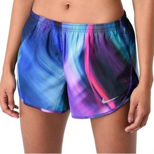 Nike Tempo Running Shorts Galaxy Watercolor Lined. Size Small